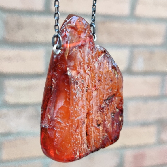 Stunning Natural Baltic Amber Lump Necklace - Picture 10 of 16